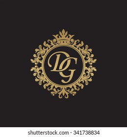 DG initial luxury ornament monogram logo