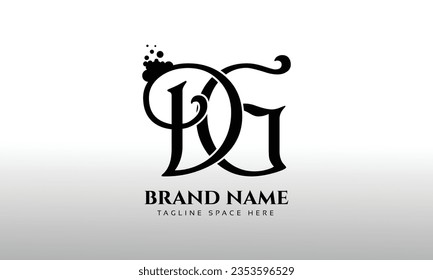 DG initials letter logo design templates