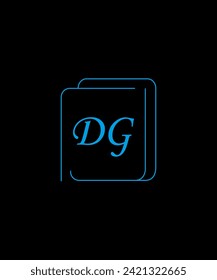 DG Latter Logo Design With Black Background