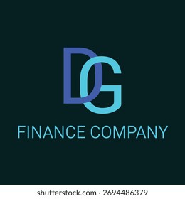DG letter logo creative design. DG company logo.  black medium black background.
