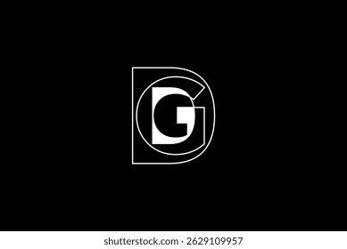 "DG Letter Logo Design Stylish  Modern Typography Unique Branding Concept  Vector Graphic for Business
