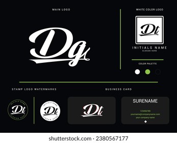 dg, dg letter logo, signature dg luxury logo icon vector for finance or business