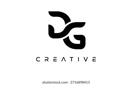 DG Letter Monogram Logo for Modern Creative Brand Identity