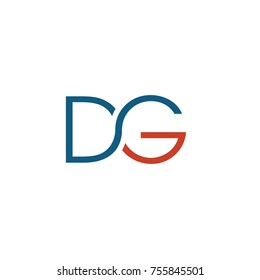 DG lettering Logo vector isolated on white background, 