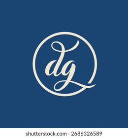 Estilo moderno del logotipo abstracto de las letras de la DG