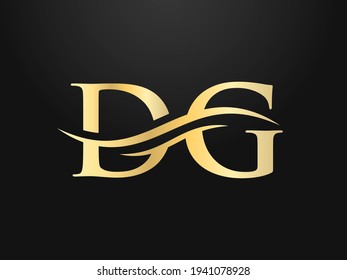 DG Logo Design for business and company identity. Creative DG letter with luxury concept