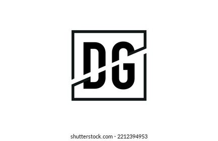 DG logo design. Initial letter DG D G logo design. DG logo monogram design vector template.