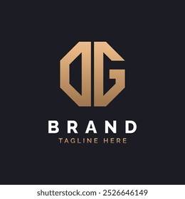 DG Diseño de Logo. Moderno, minimalista, elegante y lujoso logo de DG. Letra del alfabeto DG Diseño de logotipo para la identidad comercial Corporativa de la marca.