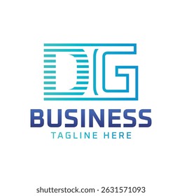 DG Diseño de Logo. Elegante Letra moderna DG Logo para negocios