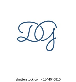 Design-Vektorillustration-Zeichenvorlage für dg-Logo