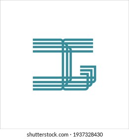 DG logo design vector sign