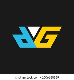 DG logo designed with letter D E vector.