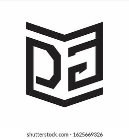DG Logo Emblem Monogram With Shield Style Design Template Isolated On white Background