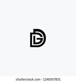 DG logo initial letter design