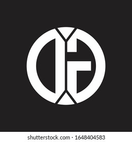 DG Logo monogram with piece circle ribbon style