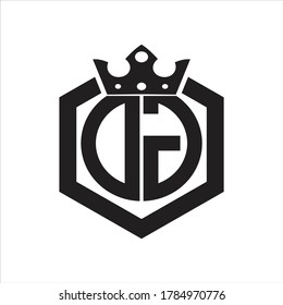 Dg Logo Monogram Rounded By Hexagon Stock Vector (Royalty Free ...