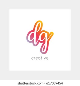 DG logo, vector. Useful as branding symbol, app icon, alphabet element, clip-art.