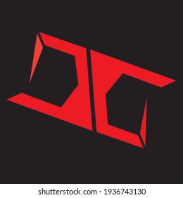 Icono de monograma DG, logotipo, negro, rojo.