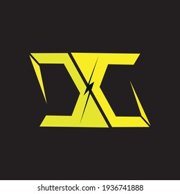 Logo de la DG monograma, negro, amarillo.