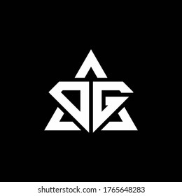 Dg Monogram Logo Diamond Shape Triangle Stock Vector (Royalty Free ...