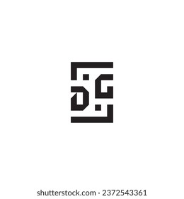 DG square concept retro logo in high quality professional design that will print well across any print media