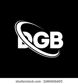 Logotipo da DGB. Carta DGB. Design de logotipo de letra DGB. Logotipo DGB inicial ligado ao logotipo de monograma em círculo e maiúsculo. Tipografia DGB para marca de tecnologia, negócios e imóveis.