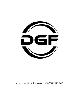 DGF Logo Design, Inspiration for a Unique Identity. Modern Elegance and Creative Design. Watermark Your Success with the Striking this Logo.