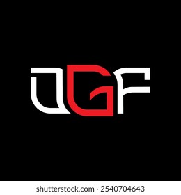 DGF logo design, DGF simple and modern logo. DGF luxurious alphabet design  