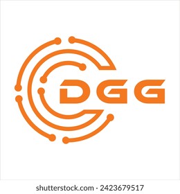 Diseño de letras DGG. Diseño del logotipo de la tecnología de letras DGG sobre fondo blanco. Diseño del logotipo de Monograma DGG para emprendedores y empresas