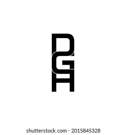 dgh initial letter monogram logo design