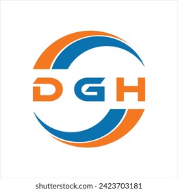Diseño de letras DGH. Diseño del logotipo de la tecnología de letras DGH sobre fondo blanco. Diseño del logotipo de Monograma DGH para emprendedores y empresas