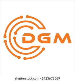 Diseño de letras DGM. Diseño del logotipo de la tecnología de letras DGM en fondo blanco. Diseño del logotipo de Monograma DGM para emprendedores y empresas