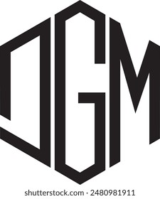 DGM POLYGON LOGO diseño, icono, símbolo, archivo de Vector 