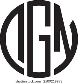 Diseño de logotipo de círculo DGN, icono, símbolo, archivo de Vector 