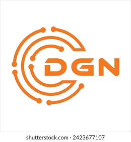 Diseño de letras DGN. Diseño del logotipo de la tecnología de letras DGN sobre fondo blanco. Diseño del logotipo de Monograma DGN para emprendedores y empresas