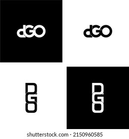 dgo letter original monogram logo design set
