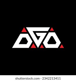 DGO Dreieck-Buchstaben Logo-Design mit Dreiecksform. DGO Dreieck Logo Design Monogramm. DGO Dreieck-Vektorlogo-Vorlage mit roter Farbe. DGO dreieckiges Logo Einfach, elegant und luxuriös.
