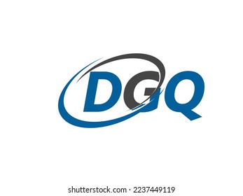 Letra DGQ diseño creativo elegante del logo de swoosh