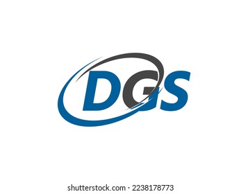 Letra de DGS creativo diseño elegante del logo de swoosh