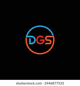 Ilustración vectorial de Plantilla de diseño de logotipo inicial de letra DGS