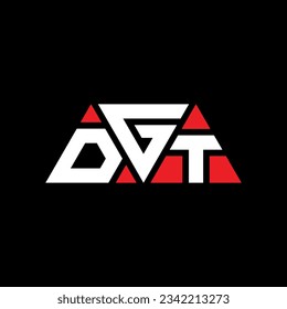 DGT triangle letter logo design with triangle shape. DGT triangle logo design monogram. DGT triangle vector logo template with red color. DGT triangular logo Simple, Elegant, and Luxurious design.