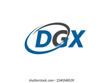 DGX letter creative modern elegant swoosh logo design