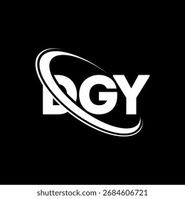 DGY logo. DGY letter. DGY letter logo design. Initials DGY logo linked with circle and uppercase monogram logo. DGY-typography for technology, business and real estate brand.