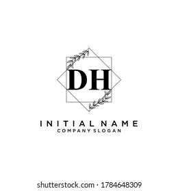 DH Beauty Vektor Logo, handschriftlich Logo der ersten Unterschrift, Hochzeit, Mode, Jewerly, Boutique, Blumen und botanisch mit kreativen Vorlage für jedes Unternehmen oder Unternehmen.
