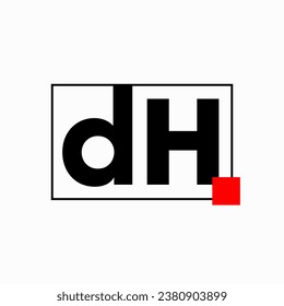 DH brand name initial letters monogram.