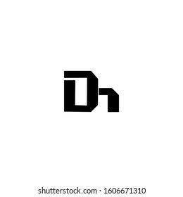 DH D H logo icon design template elements