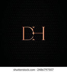 DH Gold Beauty Logo Design