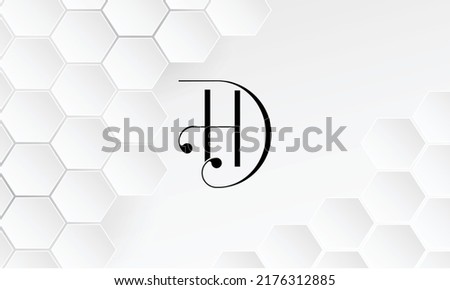 DH, HD Abstract Letters Logo Monogram