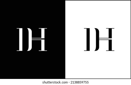 Dh Hd D H Abstract Letters Stock Vector (Royalty Free) 2138859755 ...