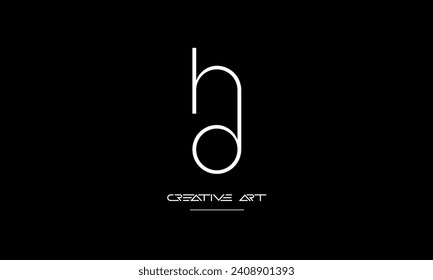 DH, HD, D, H abstract letters logo monogram